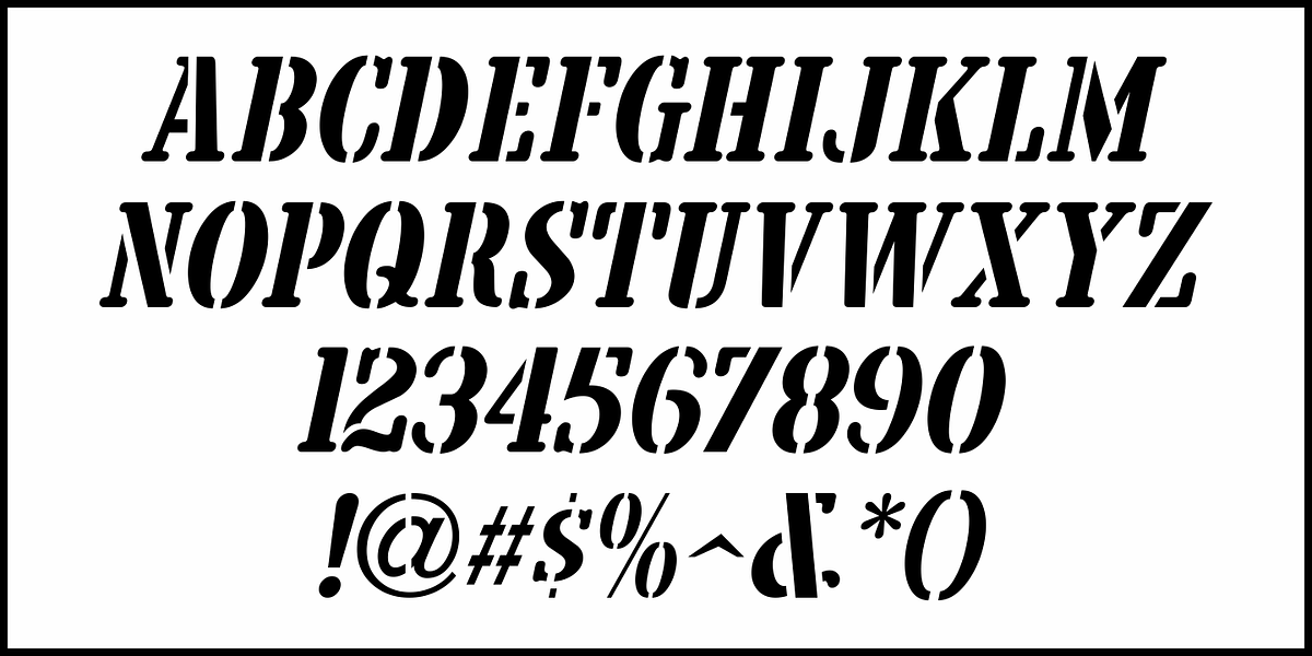 Government Stencil JNL, a Font by Jeff Levine Fonts (Photo 5 of 5)