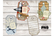 Coffee Lover's Christmas Gift Tags, a Seasonal Illustration by AlexandHer Digital Art (Thumbnail 1 of 4)