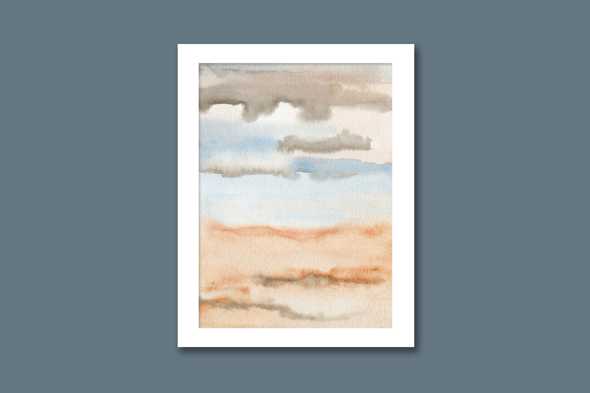 Minimalist Watercolor Landscapes, a Background Graphic by Marmoris.Arts (Photo 18 of 23)