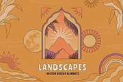 Landscapes - vector design elements, a Background Graphic by venimo (Thumbnail 1 of 7)