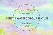 20 HAND PAINTED WATERCOLOUR TEXTURES, a Texture Graphic by Sweet Oh Sour (Thumbnail 1 of 3)