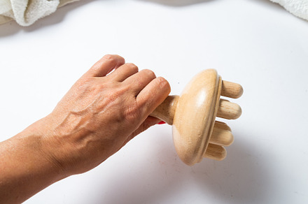Anti-Cellulite Maderotherapy Instruments on White Table