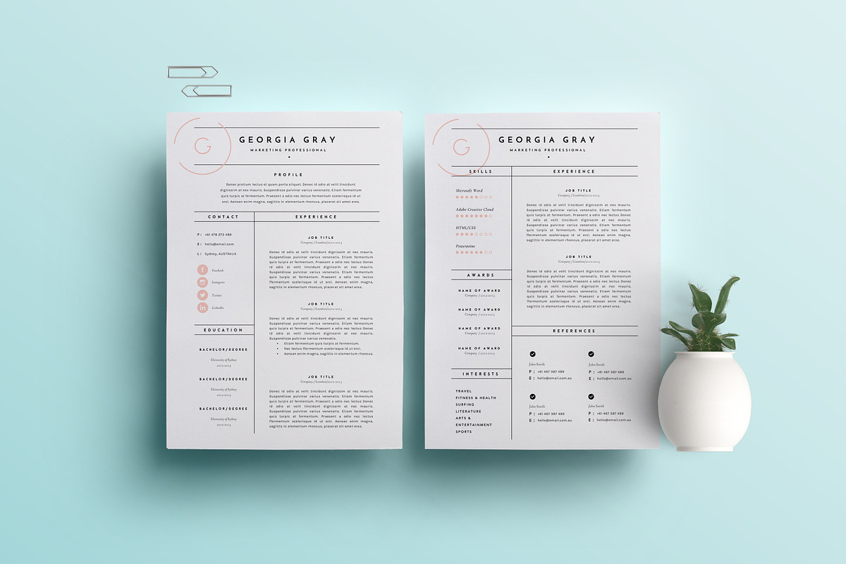 Resume Template 3 Page | CV Template, a Resume Template by The Template Depot (Photo 2 of 5)