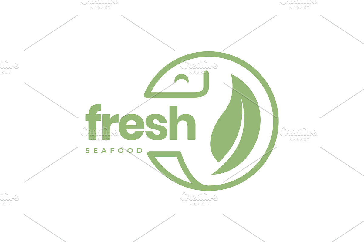 fresh fish seafood kitchen logo, a Branding & Logo Template by devastd