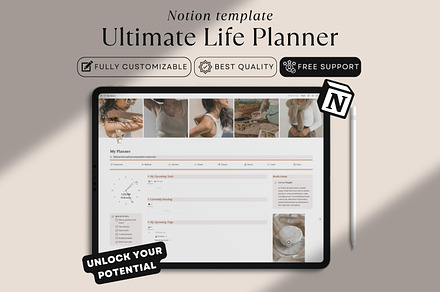 Life Planner Notion Template, an UI Kit Template by The Thrive Society
