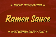 Ramen Sauce – Handwritten Font, a Handwritten Font by Fikryal Studio (Thumbnail 1 of 14)