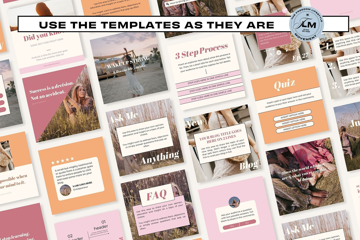 Engagement Post - Pink Boho, a Social Media Template by Freedom Business Shop (Photo 6 of 11)