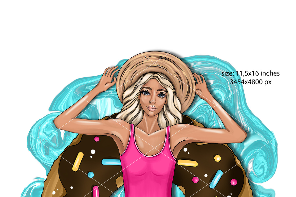 Young woman relaxing. Fashion Girl, a Graphic by Natalya_Mona_Art (Photo 6 of 11)