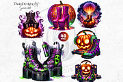 Vibrant Halloween Boots Clipart V2, an Illustration by ThatsDesignArt (Thumbnail 4 of 10)