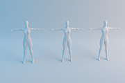 Realistic Female Base Mesh in T-Pose, a Characters & Person 3D Model by Casa Mandarina (Thumbnail 1 of 9)