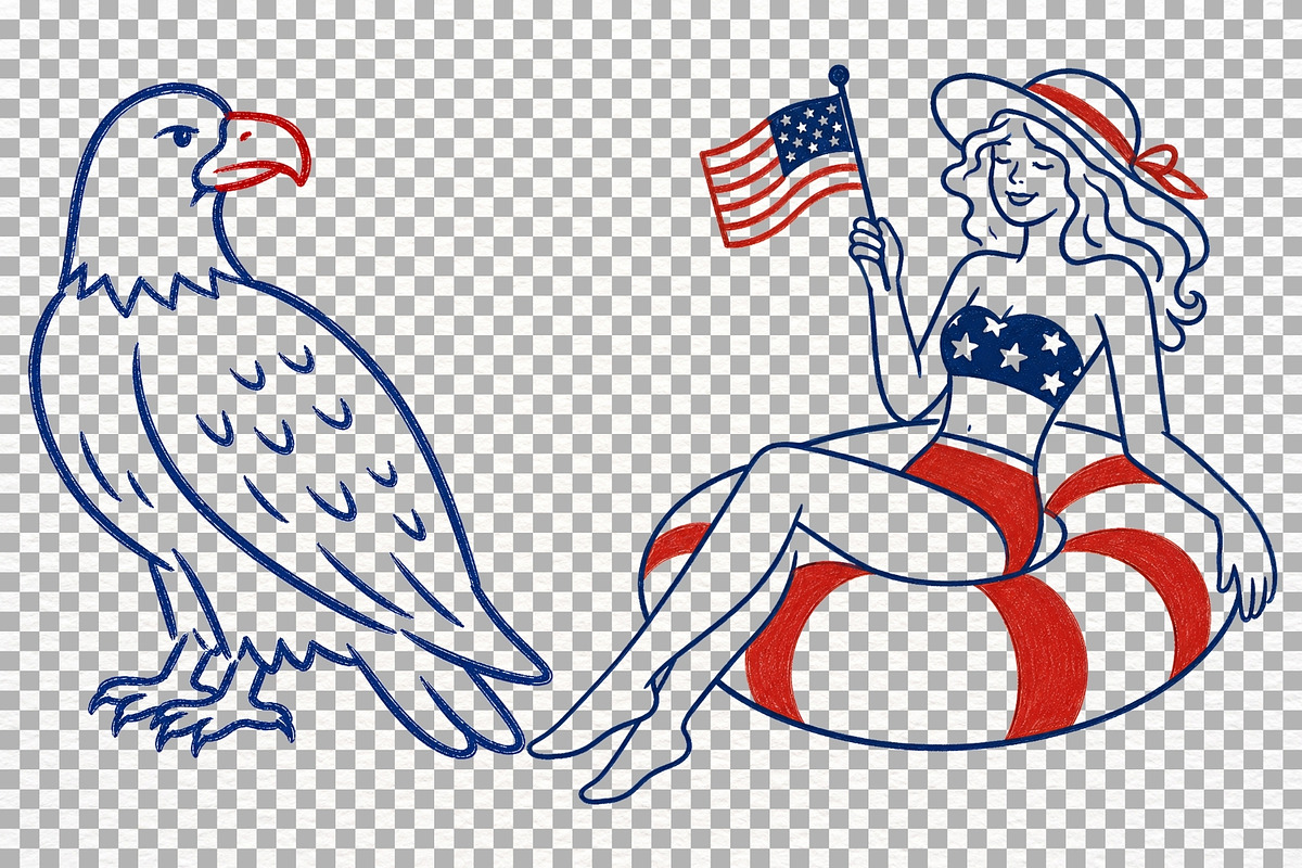 4th of July Clipart Independence Day, a Seasonal Illustration by SugarCloudStudioArt (Photo 6 of 6)