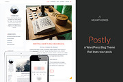 Postly A Theme that loves your posts, a WordPress Template by MeanThemes (Thumbnail 1 of 5)