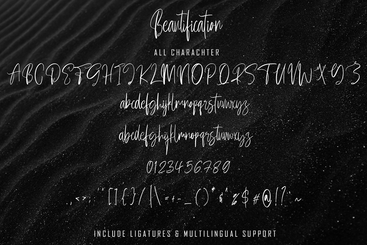 Beautification - Signature Font preview 8