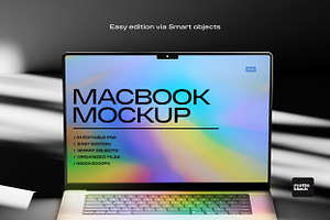 Macbook Pro Mockup Shadows Vol 01