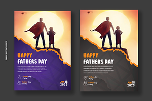 Happy father's day celebration flyer, a Flyer Template by graphics city