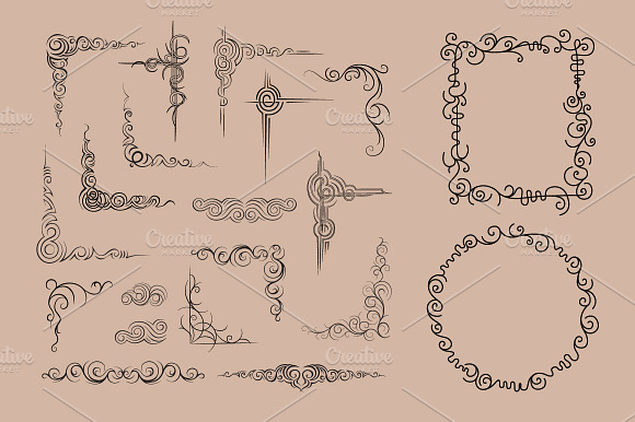 Vector frame and corners preview 5