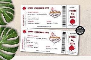 Boarding Pass for Valentine's Day, a Card Template by YasdeyDesigns