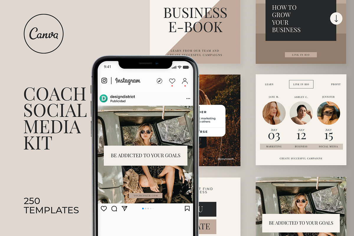 Instagram Creator Coach Influencer, a Social Media Template by Design District (Photo 1 of 33)