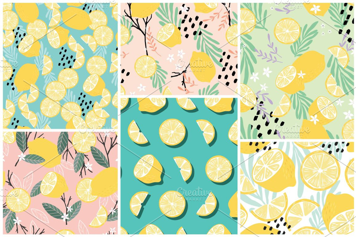 55 Tropical Fruit Seamless Patterns, a Pattern Graphic by Blue Lela Design (Photo 6 of 15)