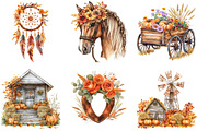 Western Fall Cowgirl Clipart, a Seasonal Illustration by Designking (Thumbnail 4 of 5)