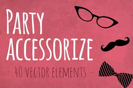 Party Accessorize-moustache,glasses