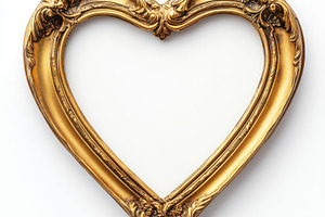 Golden heart shaped picture frame il, a Photo by Pixeness Studio