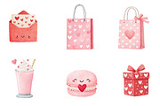 Cute Valentine Clipart, an Illustration by CreationArt (Thumbnail 3 of 7)