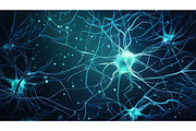 Neuron cells with light impulses, an Object Graphic by Neirfy