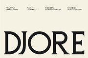 Djore - Serif Typeface Minimal Font, a Serif Font by suhadidesign (Thumbnail 1 of 10)