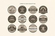 Rustic Farm Organic Sticker Badge Se, an Object Graphic by DesignerCandies (Thumbnail 2 of 6)