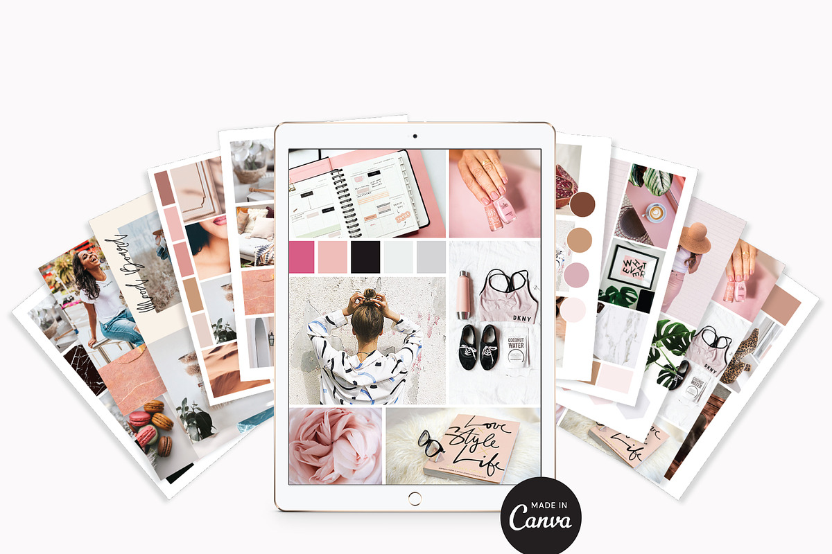 Mood Board Canva Templates, a Branding & Logo Template by Sugar Studios (Photo 2 of 4)