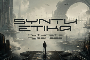 Synthetika - Futuristic Typeface, a Sans Serif Font by HipFonts