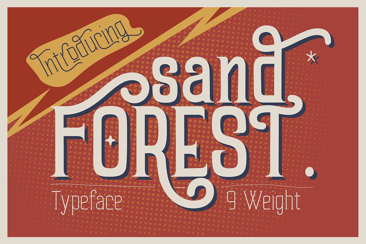 Sand Forest - Retro Display Font, a Sans Serif Font by AuthenType (Photo 1 of 15)