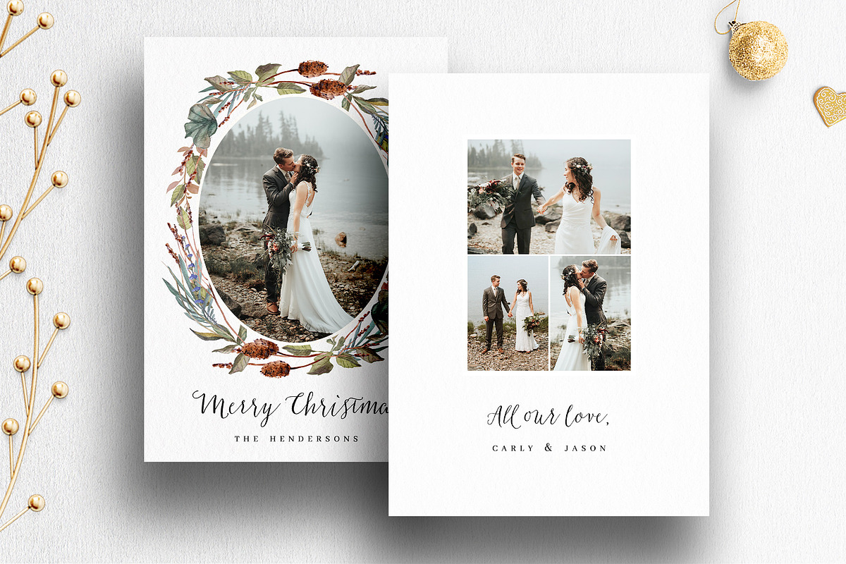 Christmas Card Photo Template, a Card Template by Nifty Template Studio (Photo 3 of 6)