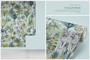 Wilderness, luxury tropical Patterns, a Wallpaper Graphic by Pink Linen (Thumbnail 5 of 14)
