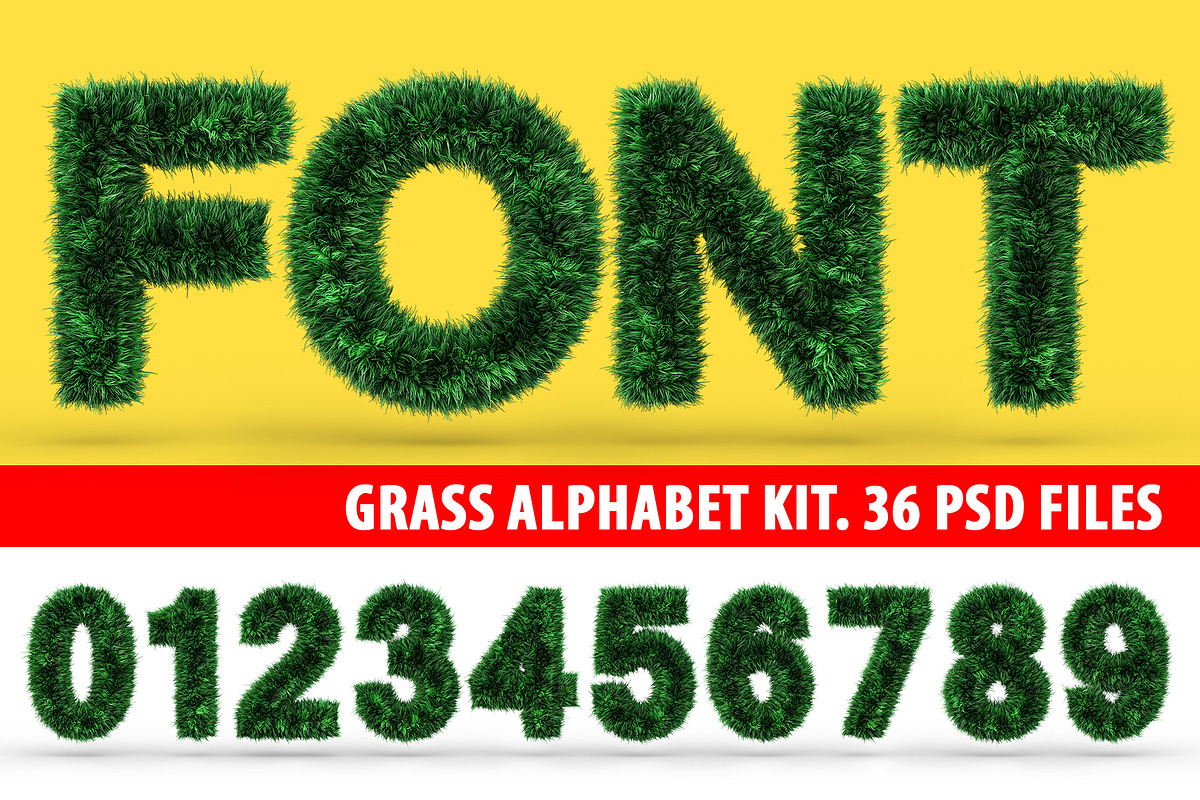 Uppercase GRASS, green font, a Background Graphic by 3D Graphics Shop (Photo 1 of 3)