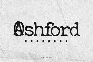 Ashford | D.I.Y. Weathered Serif, a Font by RS Design Co.