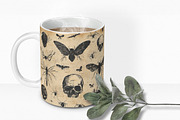 Retro Halloween Skulls, a Decorative Illustration by rileyBgraphics (Thumbnail 5 of 7)