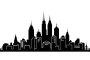 City Skyline Silhouette Bundle, an Illustration by jahid234 (Thumbnail 31 of 41)