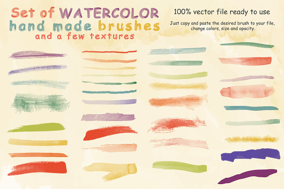 Watercolor Brushes And Textures preview 2