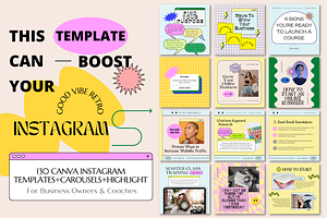 Pink Retro Coaching Insta Template