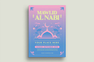 Mawlid al Nabi Flyer Template, a Flyer Template by megarez