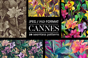 Tropical floral patterns set, a Pattern Graphic by emeraldthue (Thumbnail 12 of 28)