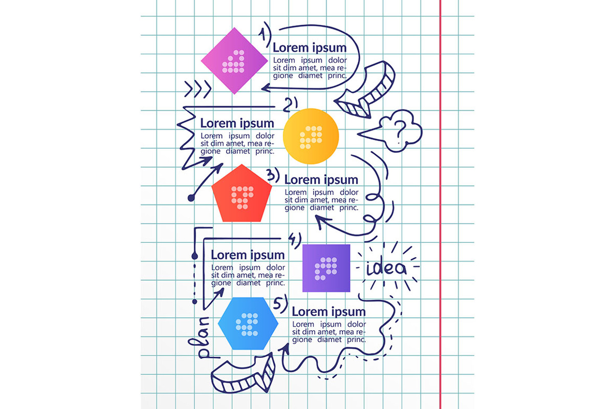 Step by step project infographic, a Templates & Theme by IMG Visuals