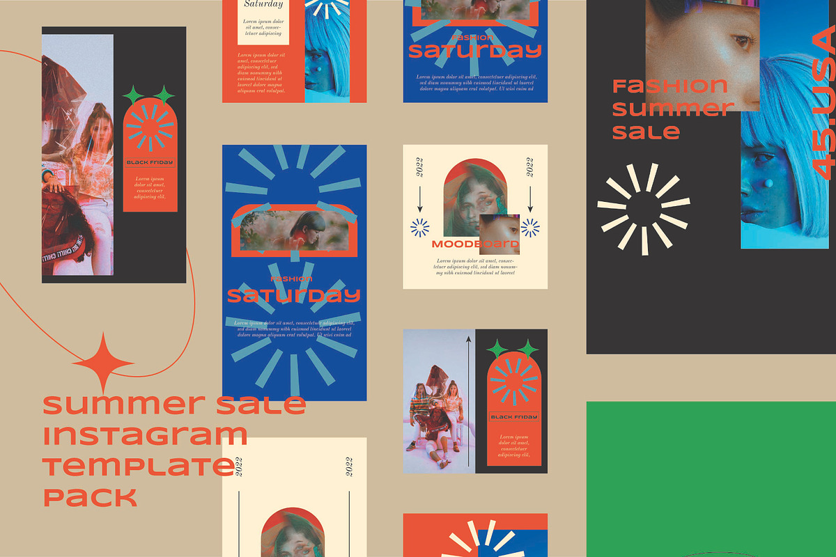 Summer Sale-Instagram template, a Social Media Template by Portion.Labs (Photo 1 of 6)