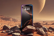 iPhone 16 Pro Mockups - Mars, an iPhone Mockup by viworx (Thumbnail 1 of 8)