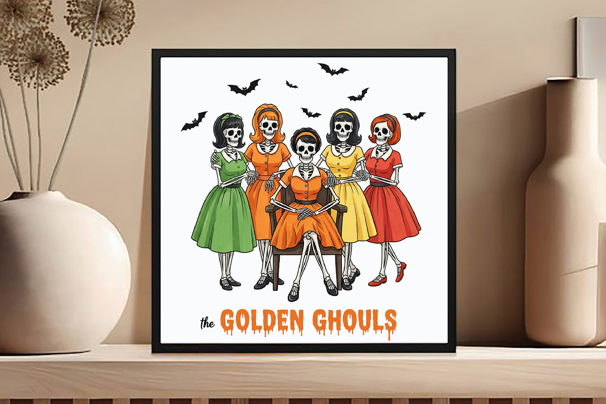 The Golden Ghouls Halloween PNG, an Illustration by DreamCafeArt (Photo 6 of 7)