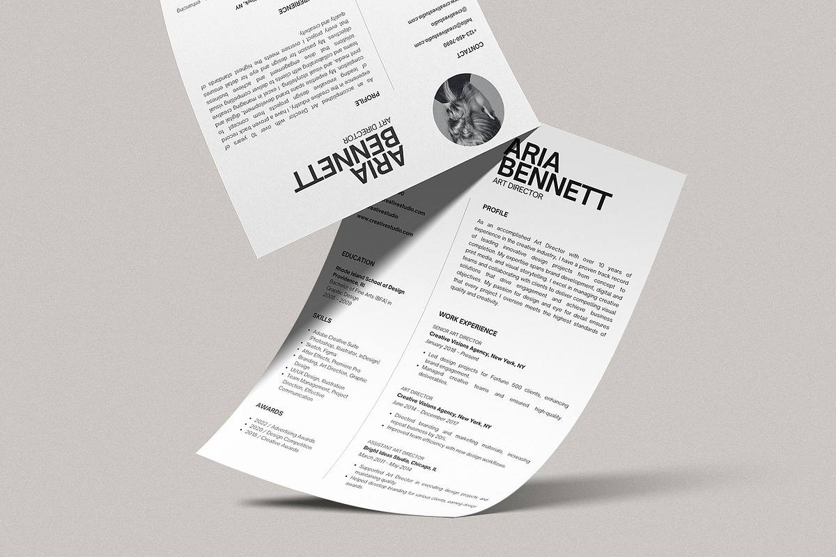 Minimalist Business Resume Template, a Resume Template by Moscovita Studio (Photo 5 of 8)