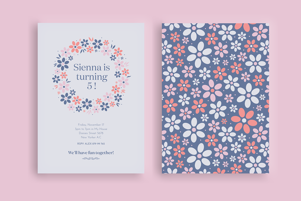 Flower Fever | Birthday Invitation, an Invitation Template by Mercato del Sole (Photo 1 of 3)