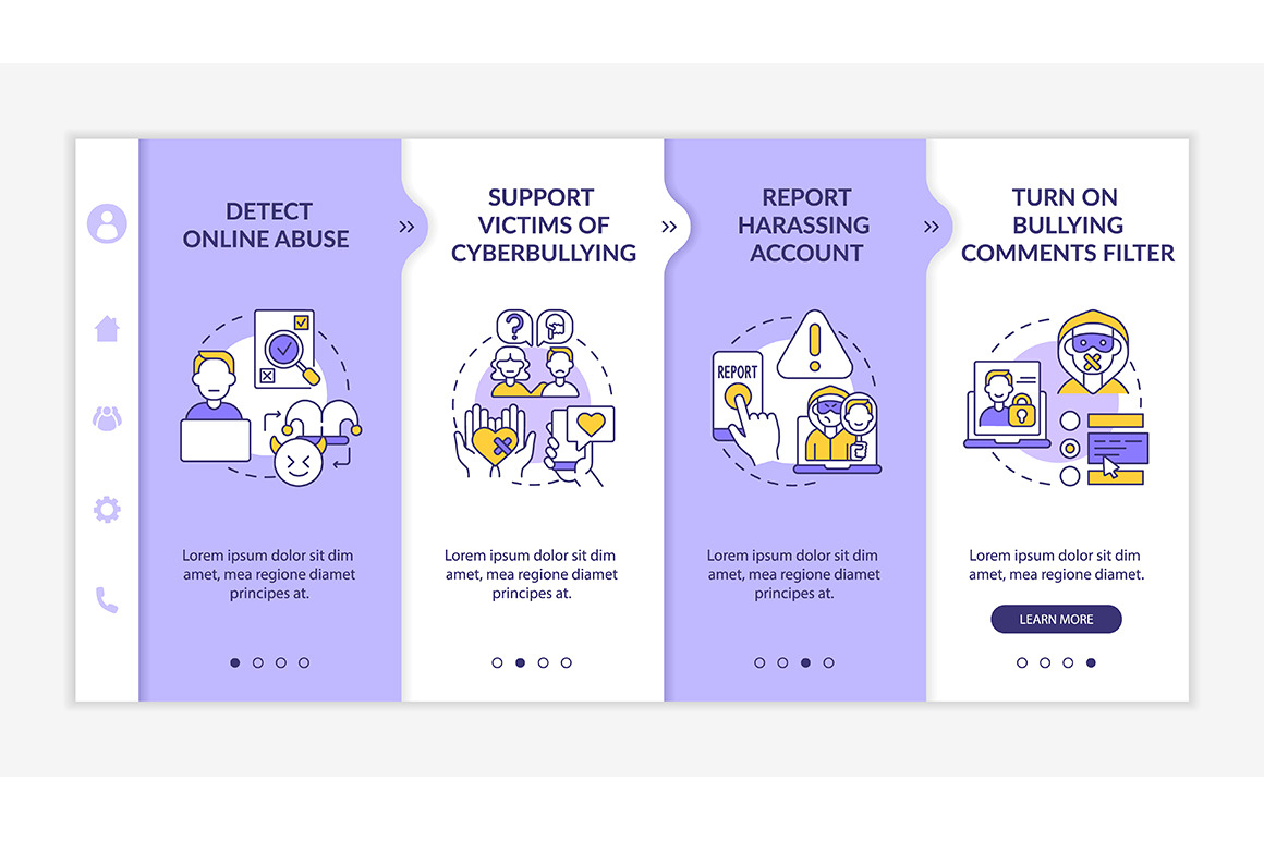 Cyberharassment prevention steps, a Templates & Theme by IMG Visuals